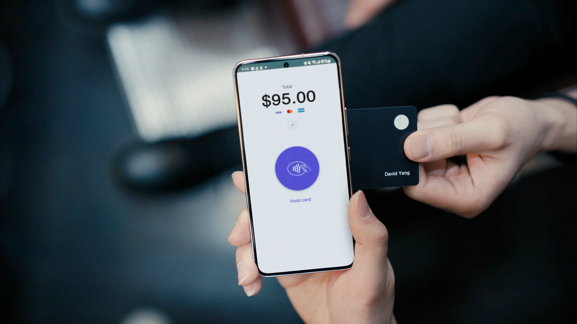 Pago presencial sin contacto en un dispositivo Android compatible